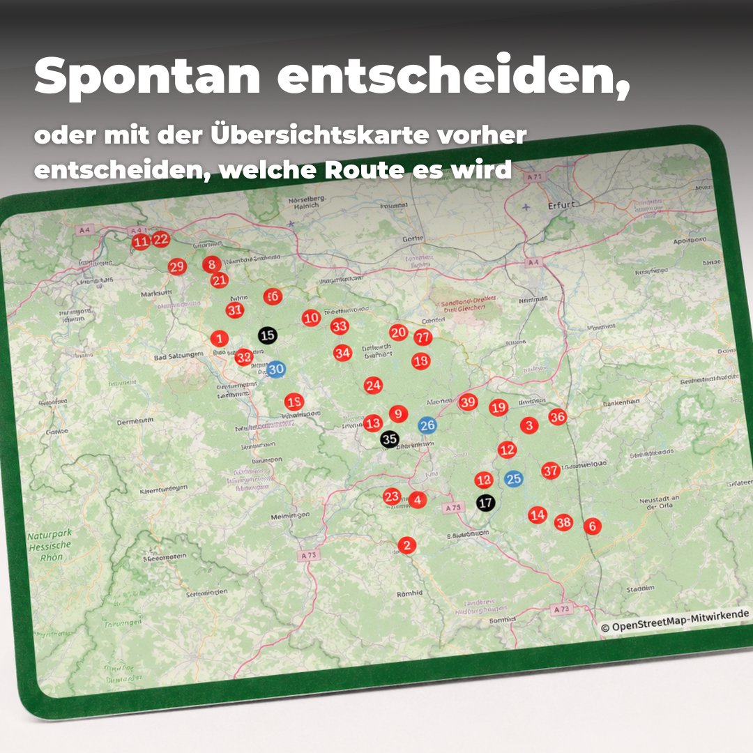 Übersichtskarte Thüringer Wald