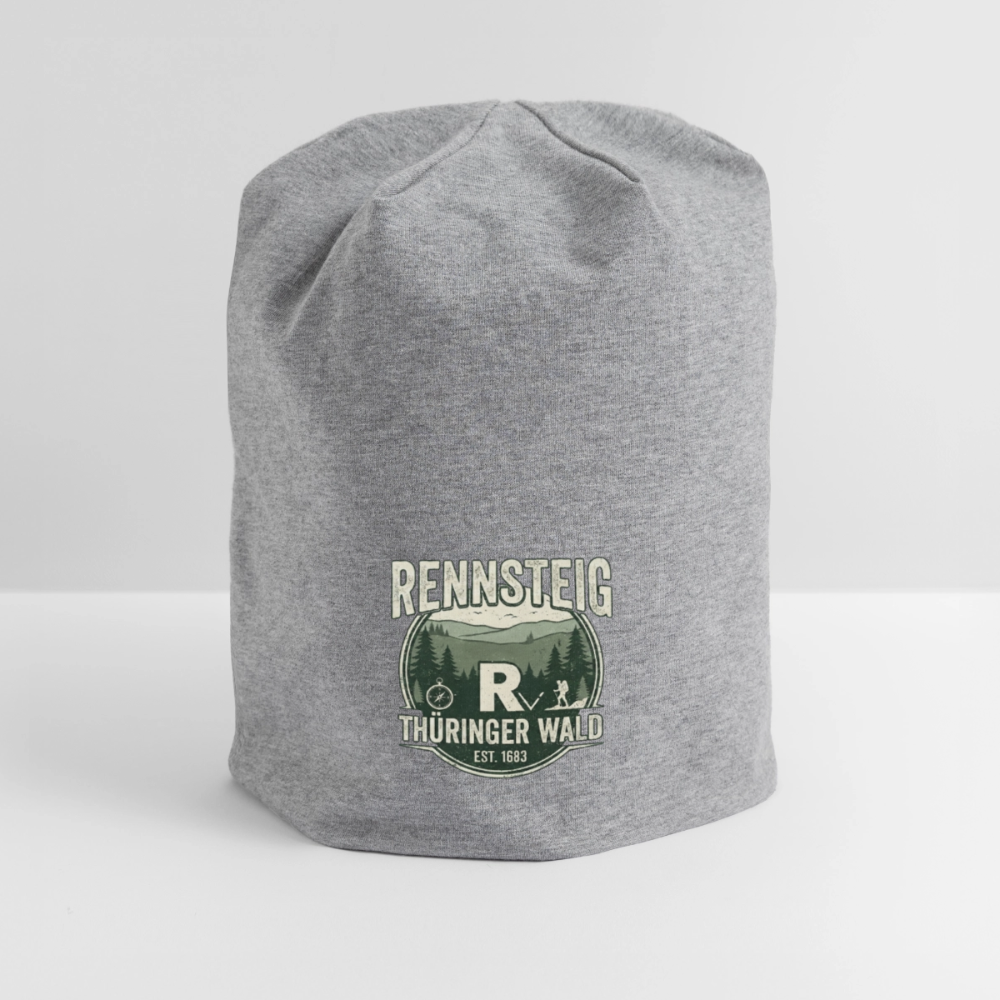 Jersey-Beanie - Grau meliert