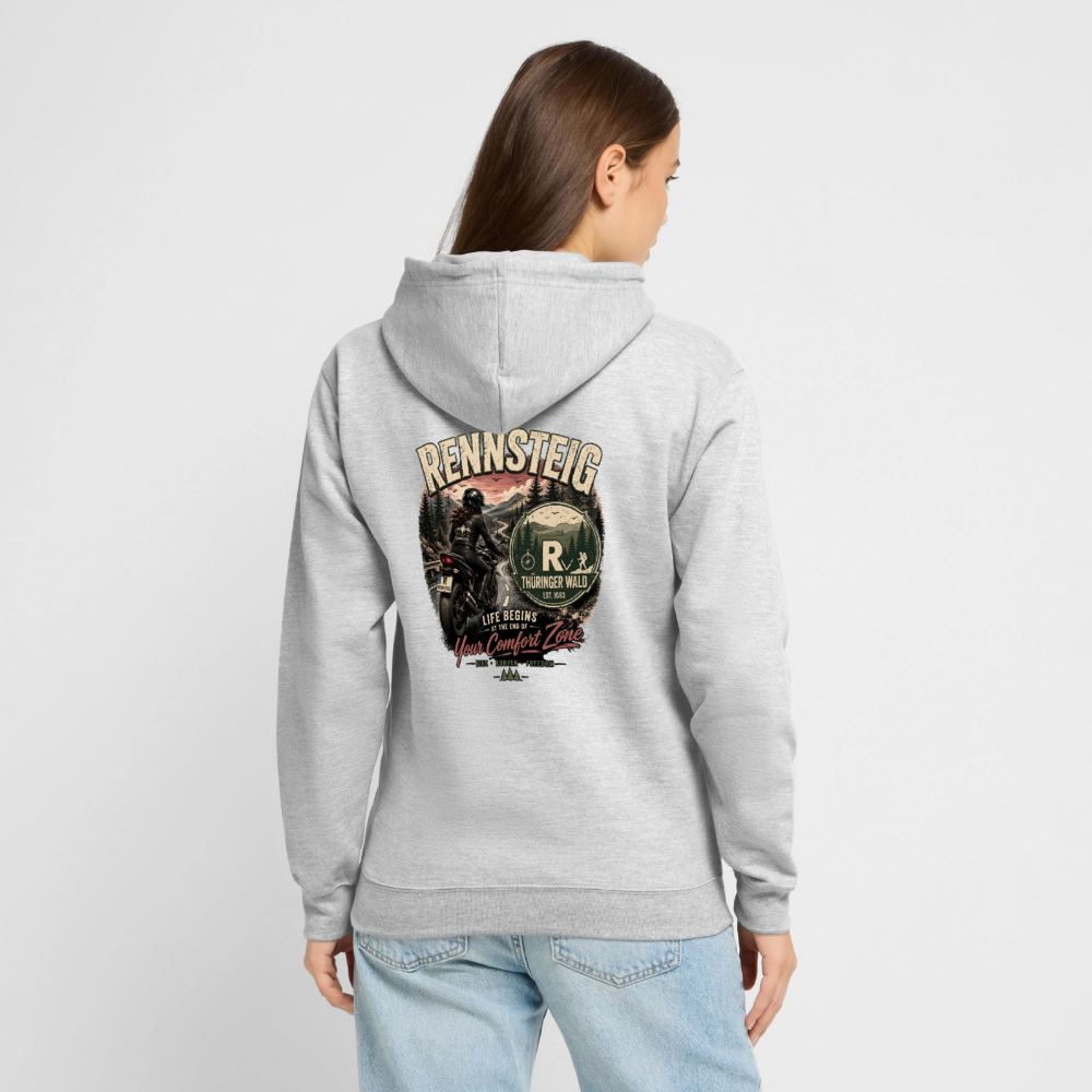 Unisex Hoodie - Hellgrau meliert