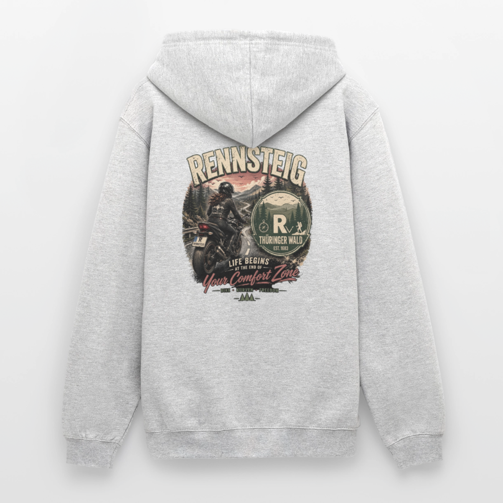 Unisex Hoodie - Hellgrau meliert