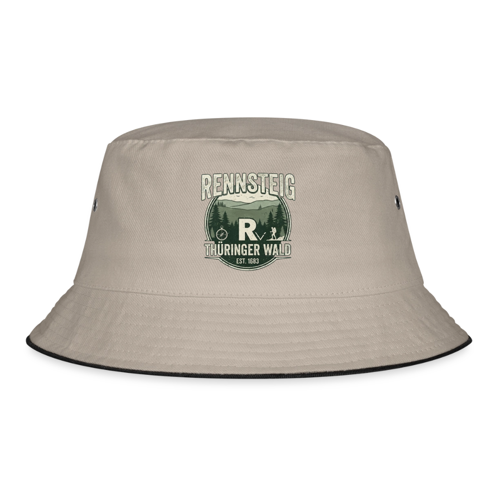Bucket Hat - Khaki/Schwarz