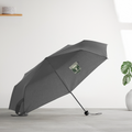 Kleiner Regenschirm in Grau mit Rennsteig-Logo am Schirm