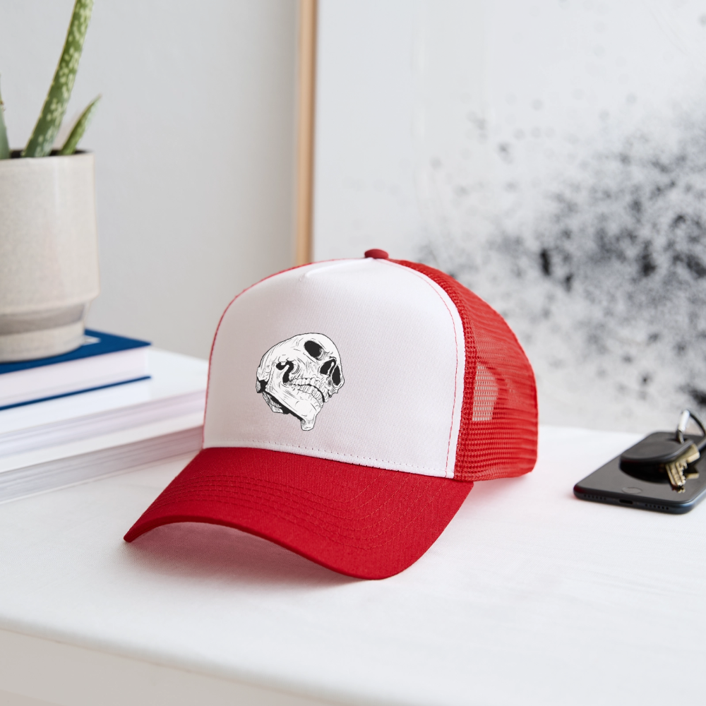 Trucker Cap - Weiß/Rot