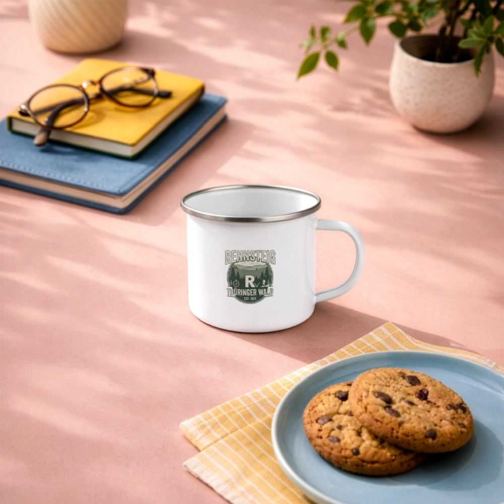 Emaille-Tasse - Weiß