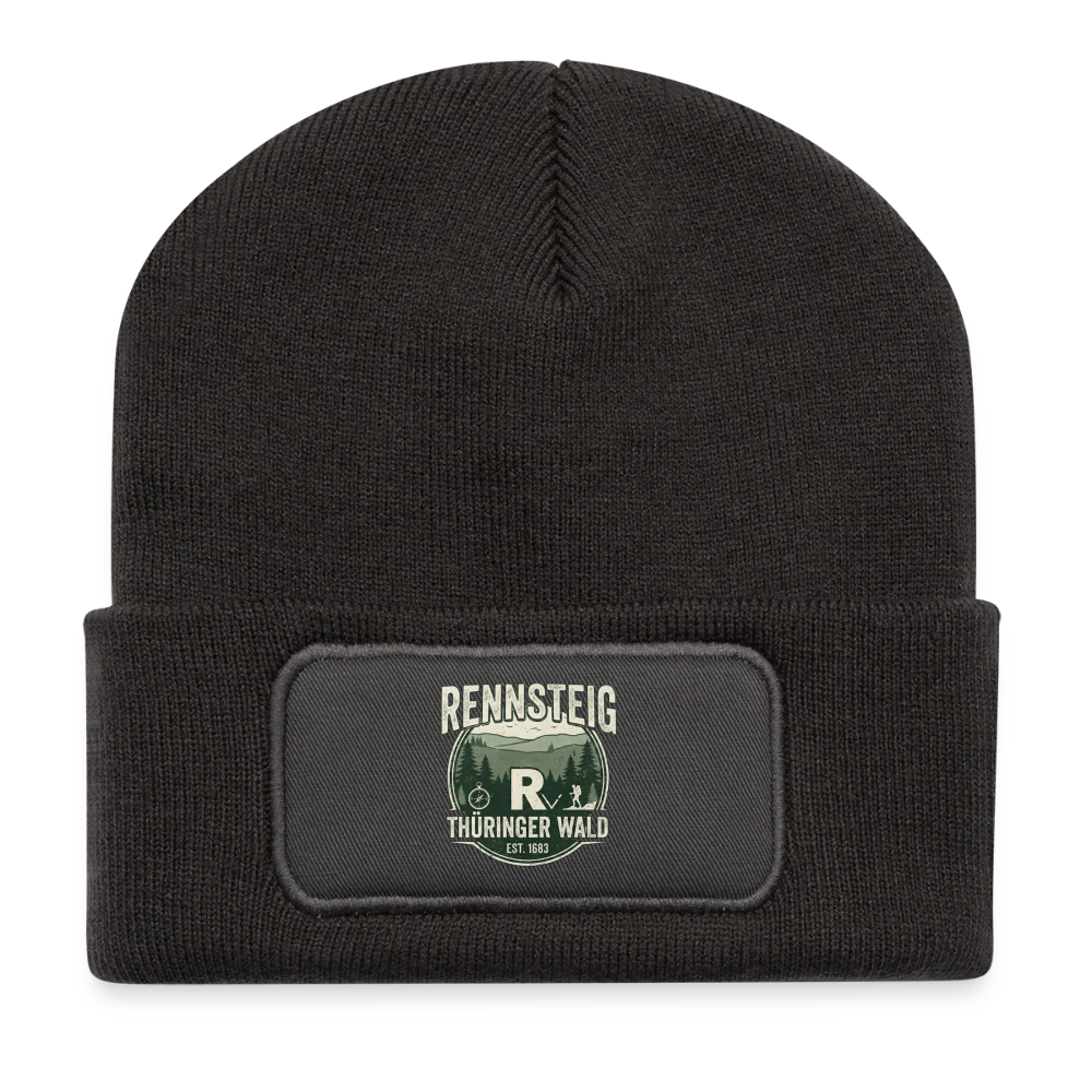 Recycelte Patch Beanie - Dunkelgrau