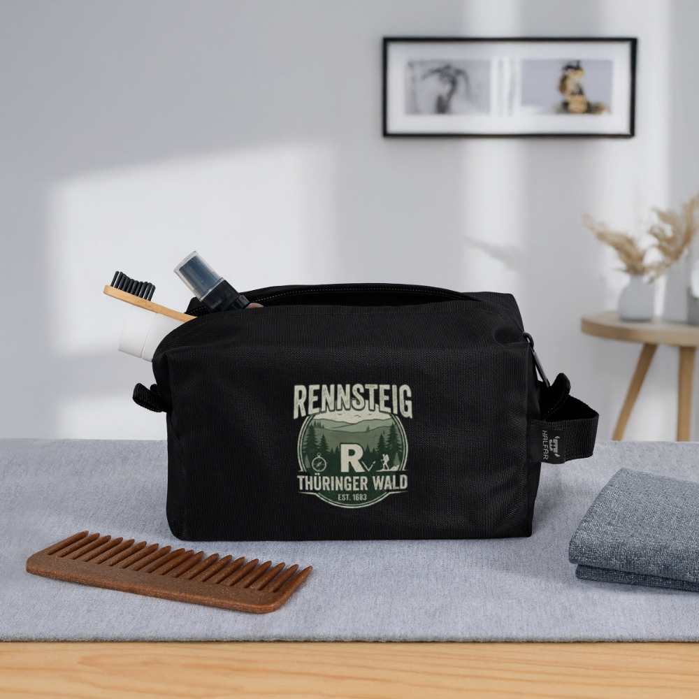 Recycelte Kulturtasche - Schwarz