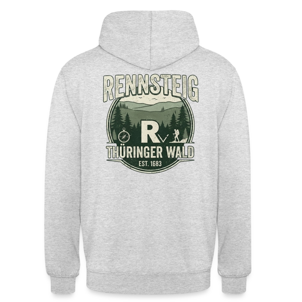 Unisex Hoodie - Hellgrau meliert