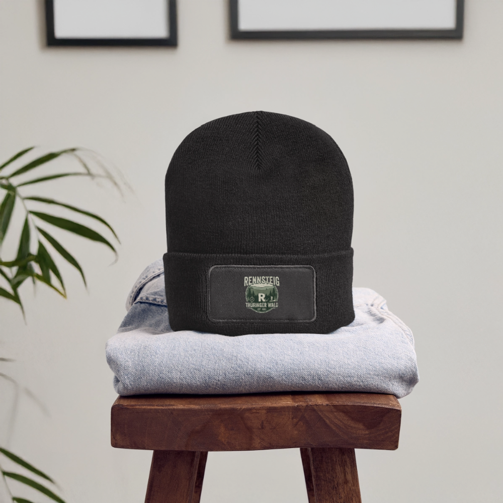 Recycelte Patch Beanie - Dunkelgrau