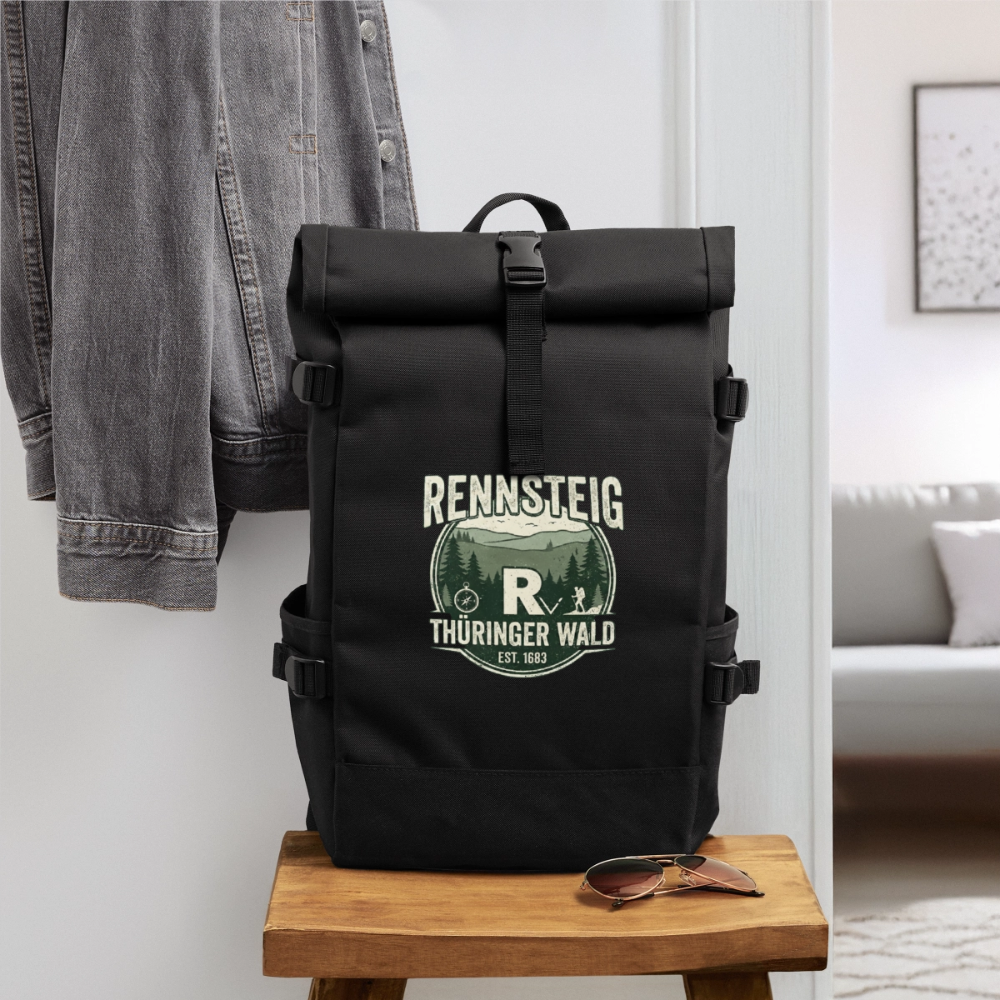 Rolltop Rucksack - Schwarz