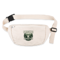 Rennsteig Gürteltasche aus Naturweiß mit Reißverschluss und Logo-Front