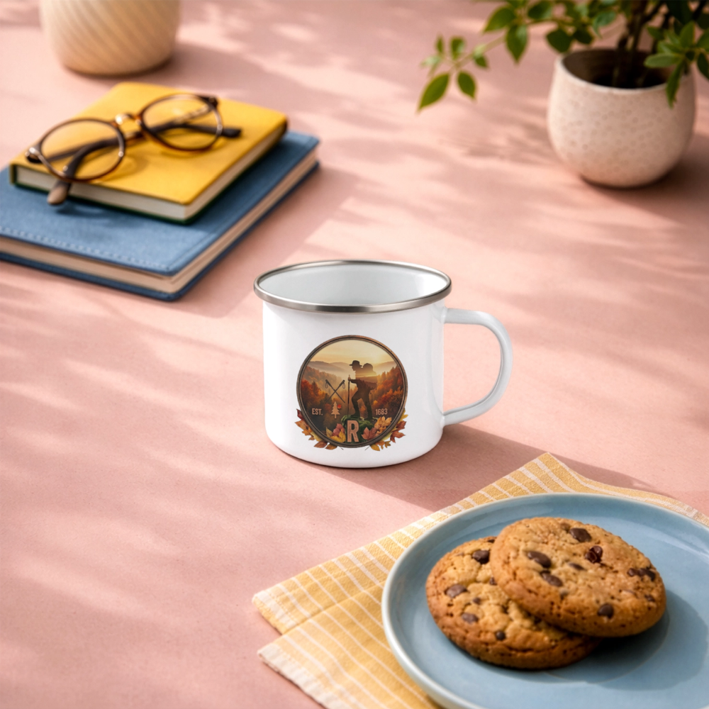 Emaille-Tasse - Weiß