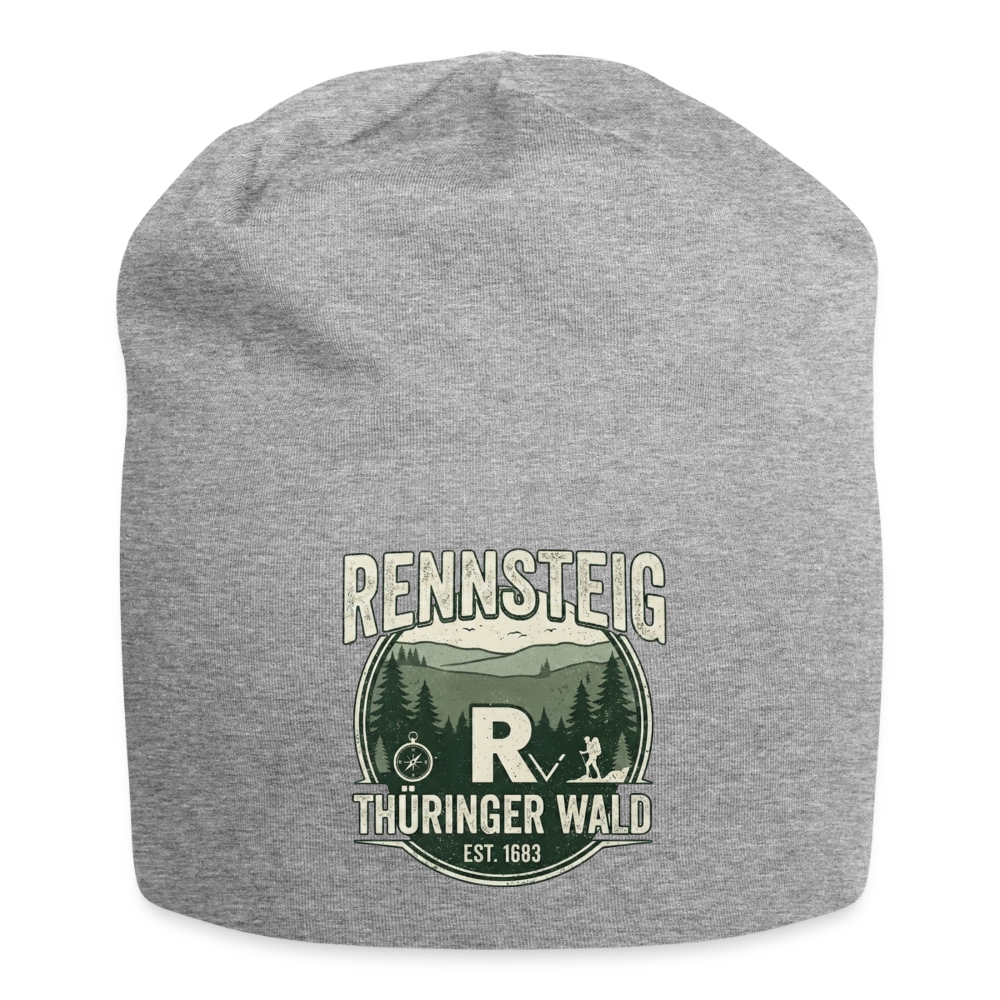 Jersey-Beanie - Grau meliert