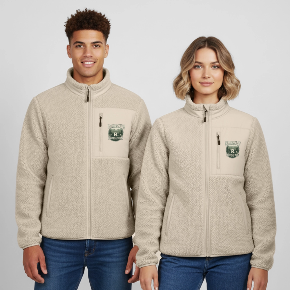 Relaxed Fit Unisex Sherpajacke von Stanley/Stella - Beige