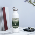 Panorama Thermosflasche mit Bambusdeckel - Weiß