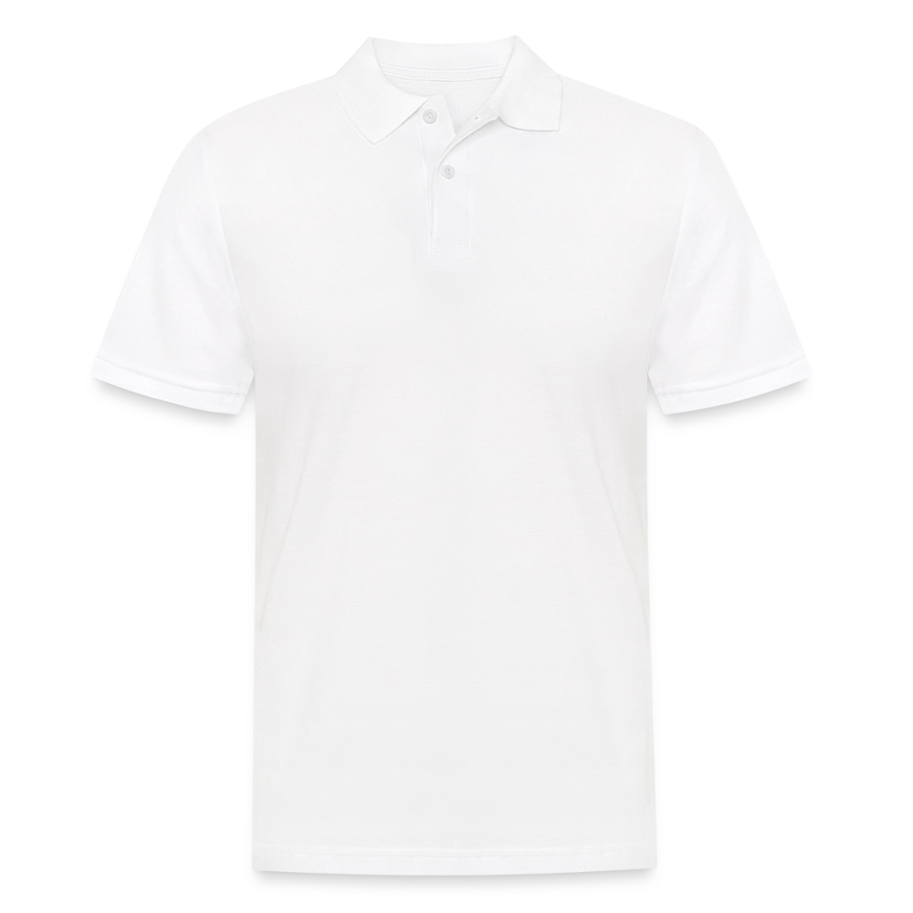 Herren-Poloshirt, weiß, kurzer Ärmel, Knopfleiste mit Kragen