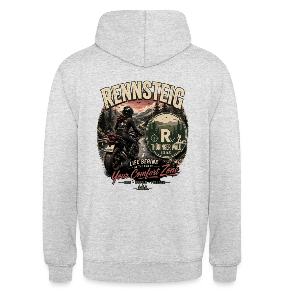 Unisex Hoodie - Hellgrau meliert