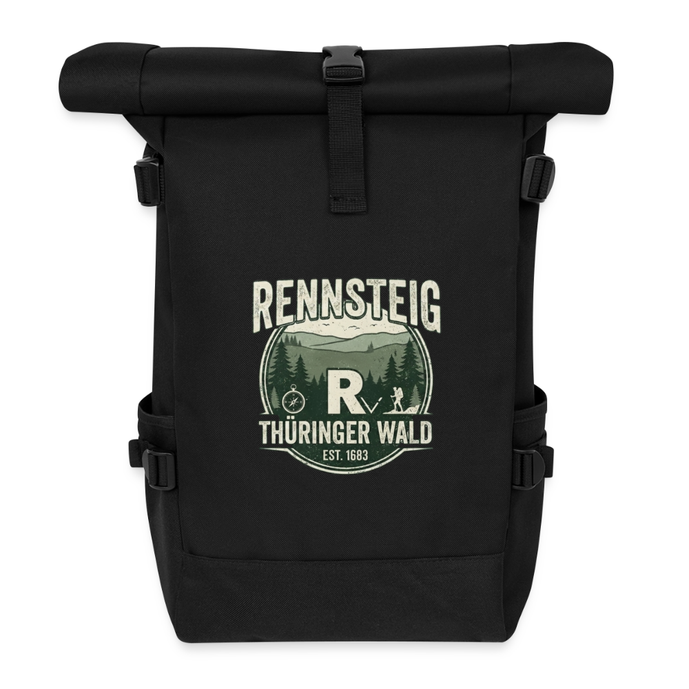 Rolltop Rucksack - Schwarz