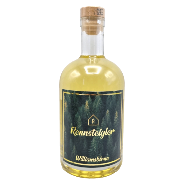 Rennsteigler Williamsbirne Likörflasche, 700 ml, mit Glasflasche und Etikett
